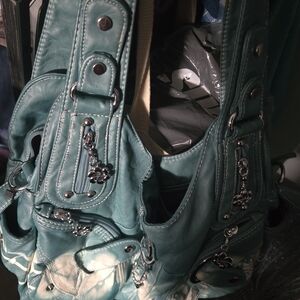 Teal Leather Women's Bag